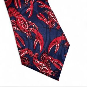 Steve Harris Nautical Red Lobster Mens Tie Outdoor Sea Beachy
